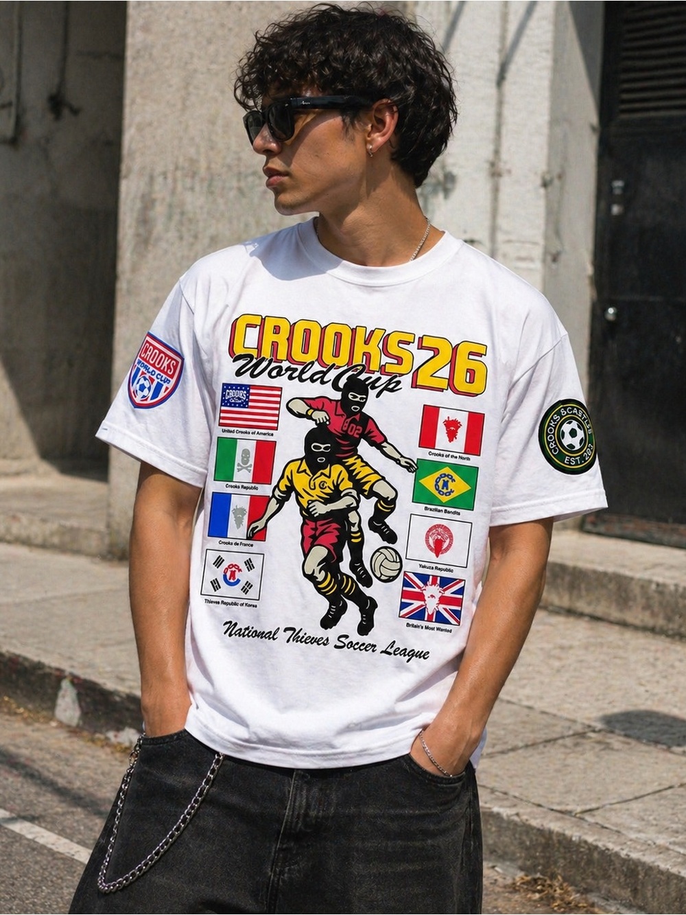 Crooks & Castles World Cup Graphic Tee XXL NWT Streetwear